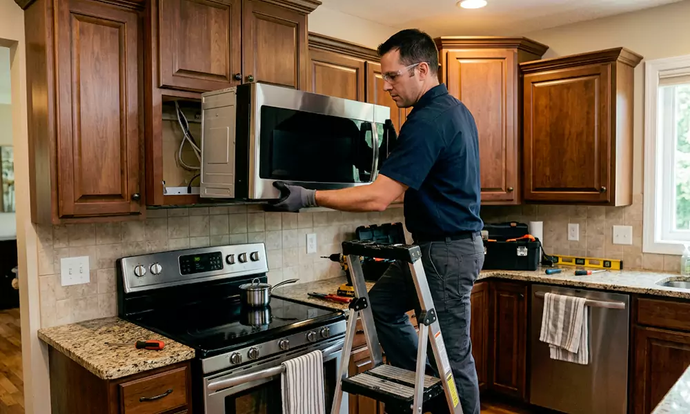 Microwave Installation in Huntersville, NC