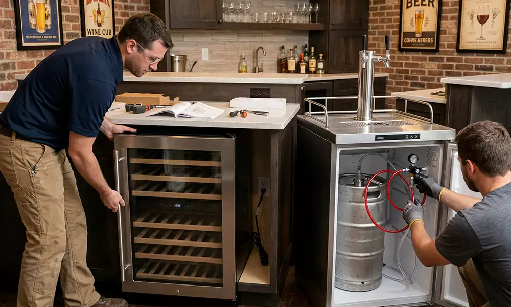 Wine Cooler and Kegerator Installation in Huntersville, NC